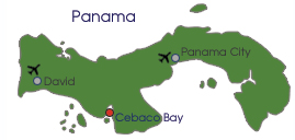 Panama fishing map